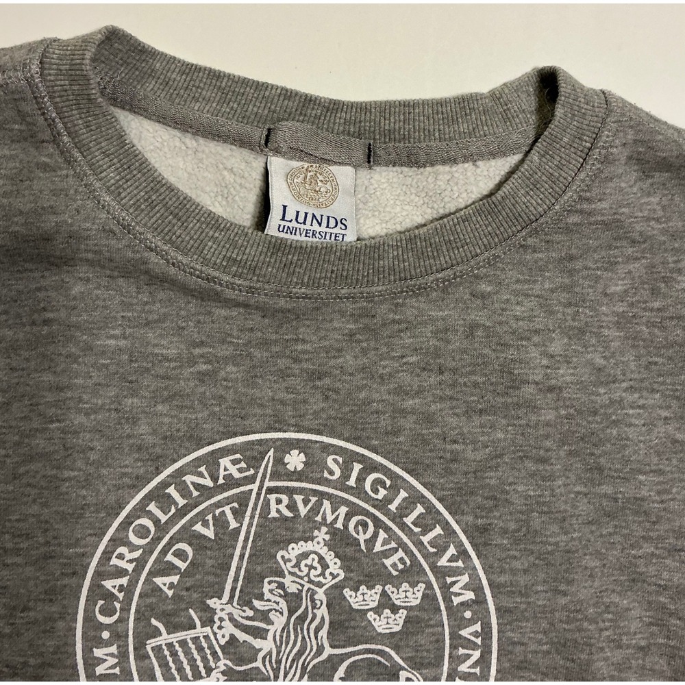 Lunds University Sweden Sweatshirt Crewneck Grey Long Sleeve Pullover Top Sz S - Picture 5 of 9